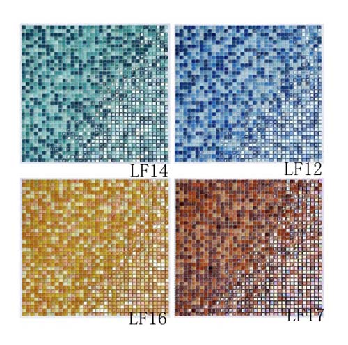 Fused glass mosaic tiles LF12