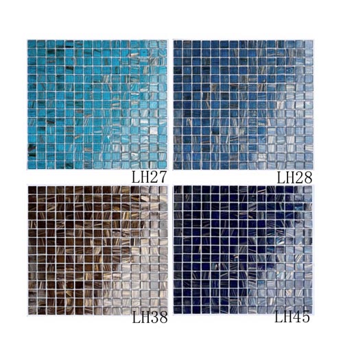 Fused glass mosaic tiles LF27