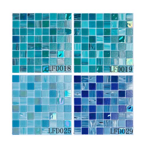 Fused glass mosaic tiles LFD018