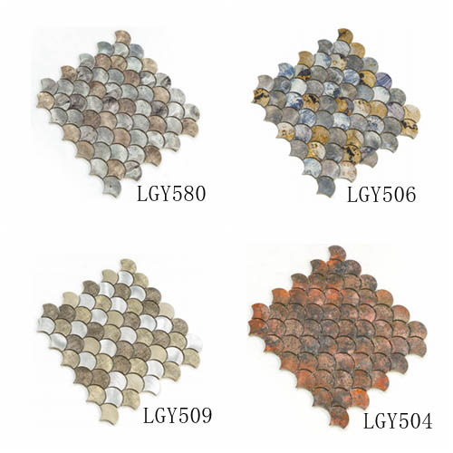 Metal mosaic tiles LGY580