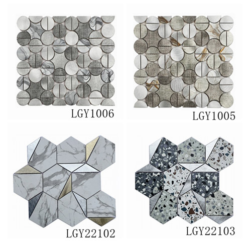 Metal mosaic tiles LGY1006